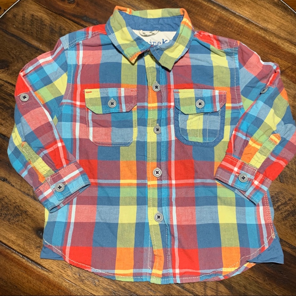 Osh Kosh bright colored flannel shirt